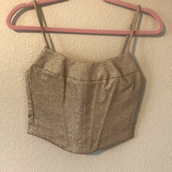 Dyspnea slay girl top glitter party crop top 50/50 Cotton/Polyeutherane - Picture 3 of 6